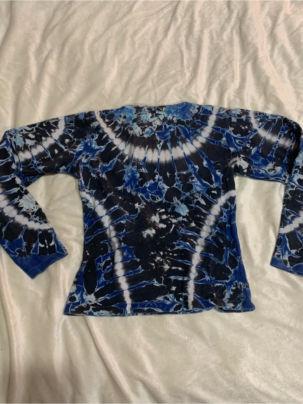 Women's Blue Tie-Dye Long Sleeve Tee